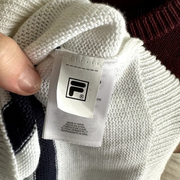 Fila Knit Big Logo Hit Sweater Large - Picture 6 of 6